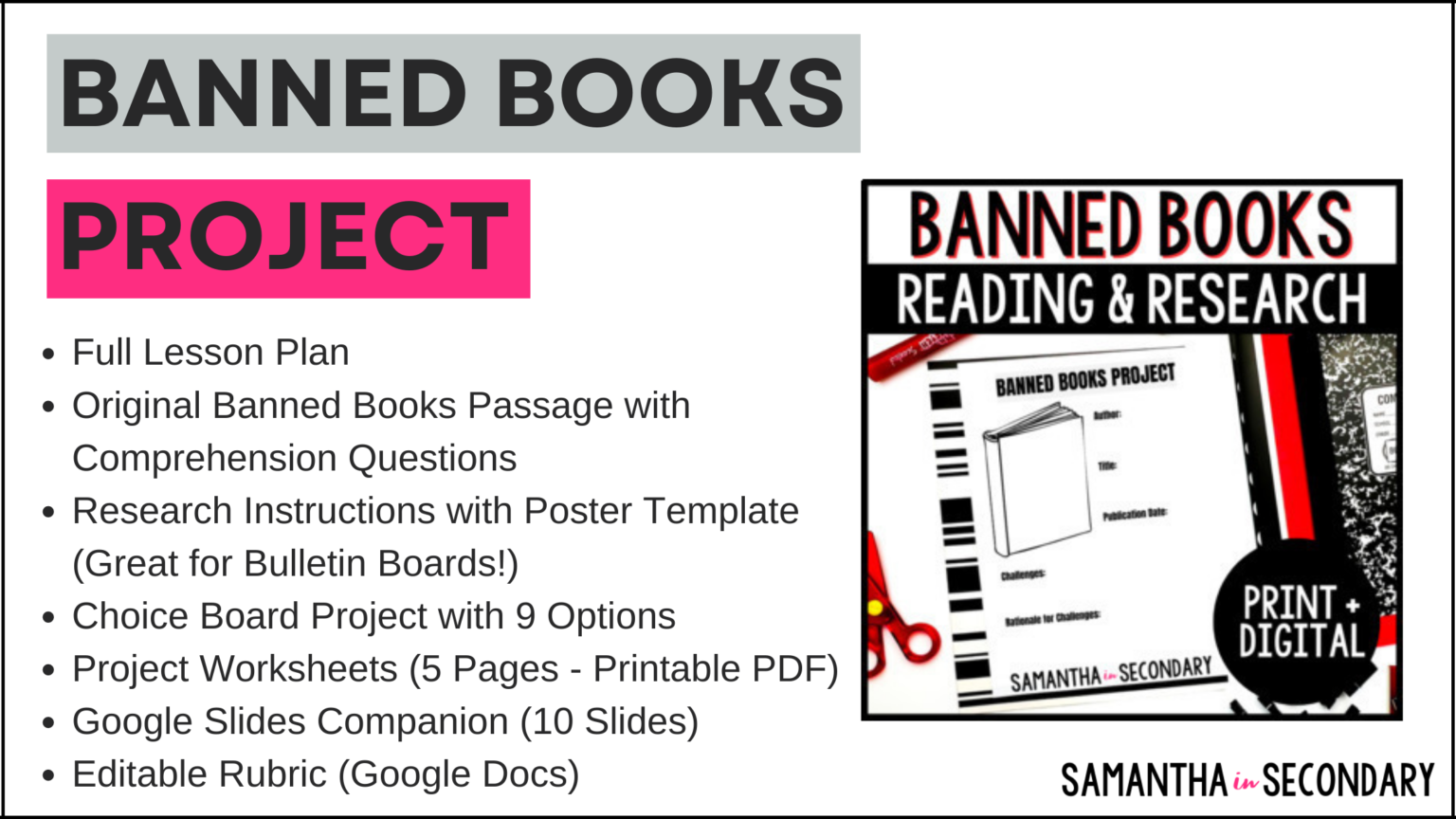 Banned Books Week Activities For High School English ⋆ Samantha In ...