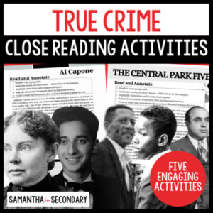 true crime research project high school